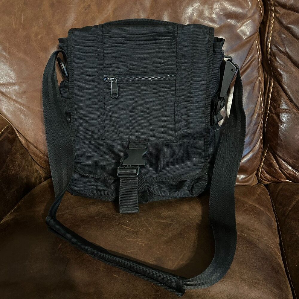 Gap Nylon Crossbody Messenger Laptop 15" Bag Black Vintage  Y2K 2003